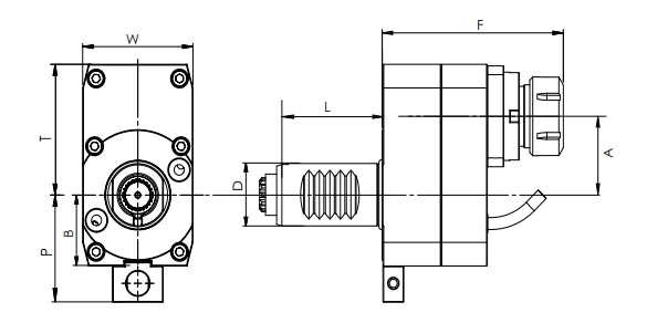 SPEZIFIKATION VON VDI AXIAL DRIVEN KOPF, OFFSET, DIN 5480
