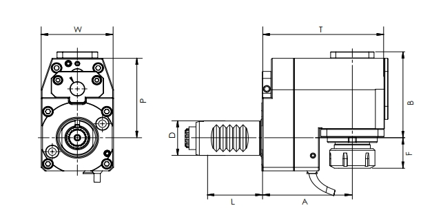 SPEZIFIKATION VON VDI RADIAL DRIVEN KOPF, OFFSET,DIN 5480