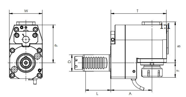 SPEZIFIKATION VON VDI RADIAL DRIVEN KOPF, OFFSET, TOEM