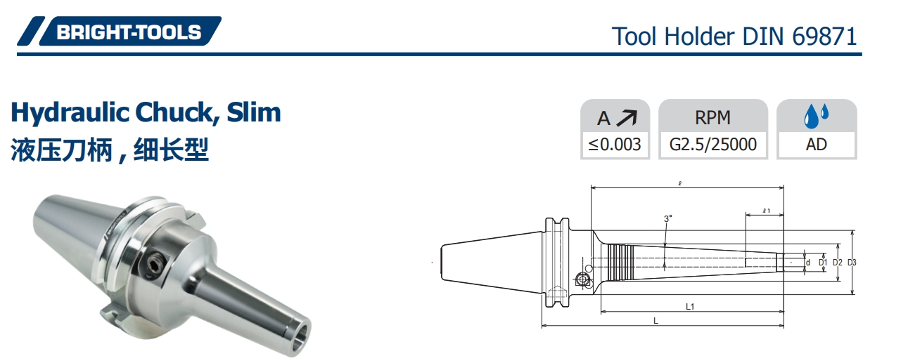 SPEZIFIKATION VON SK Hydraulic Chuck, Slim