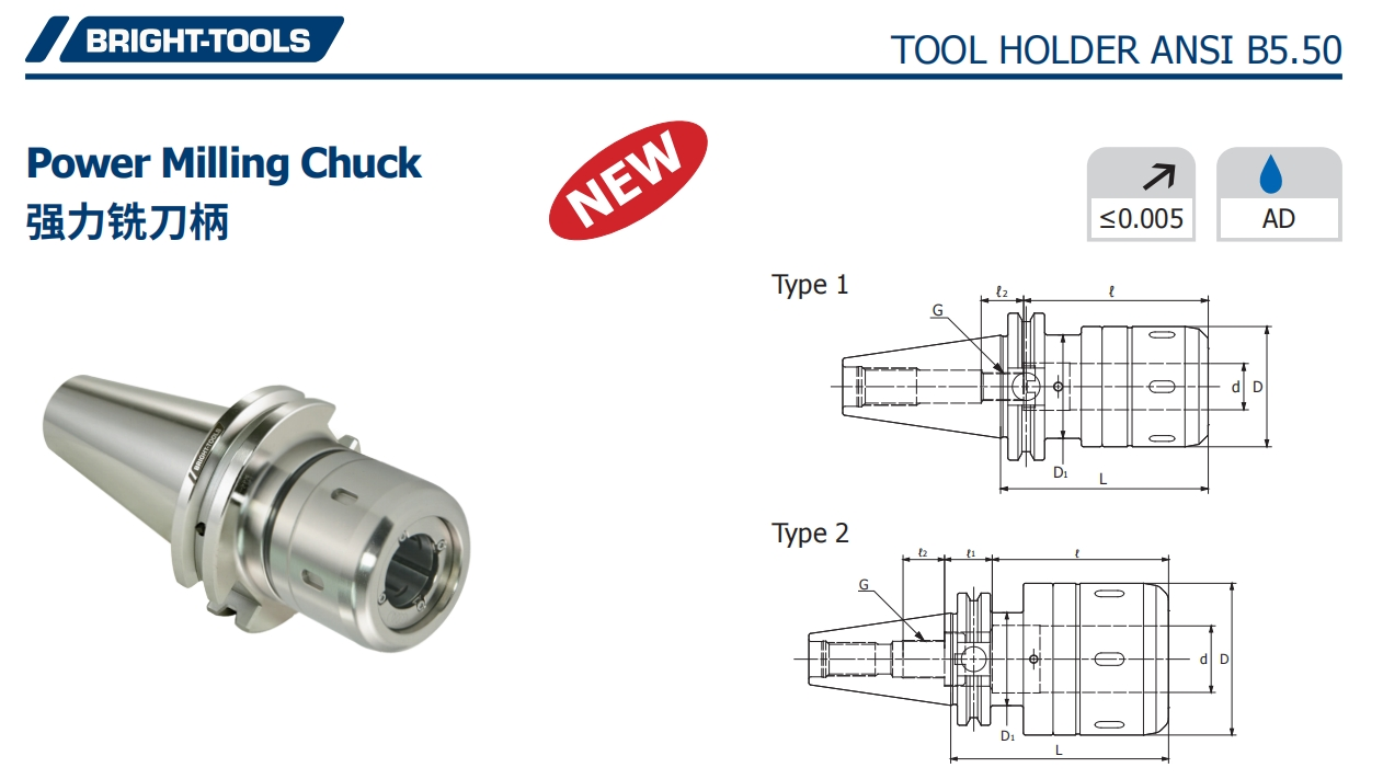 SPEZIFIKATION VON CAT Power Milling Chuck
