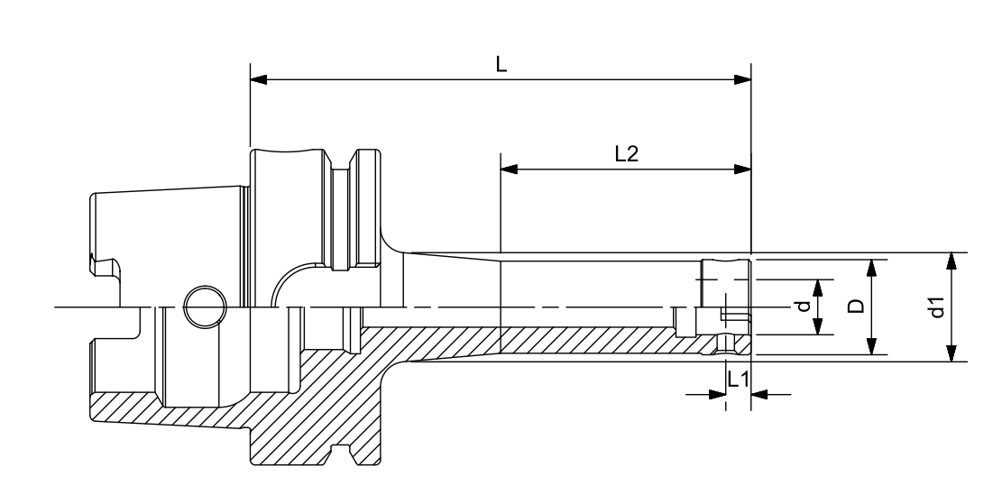 SPEZIFIKATION VON DIN 69893 HSK-A BORING TOOL HALTER