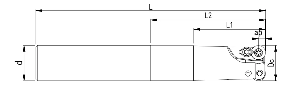 SPECIFICATION OF END MILLING CUTTER, ROUND INSERTS RD10T3 - 翻译中...