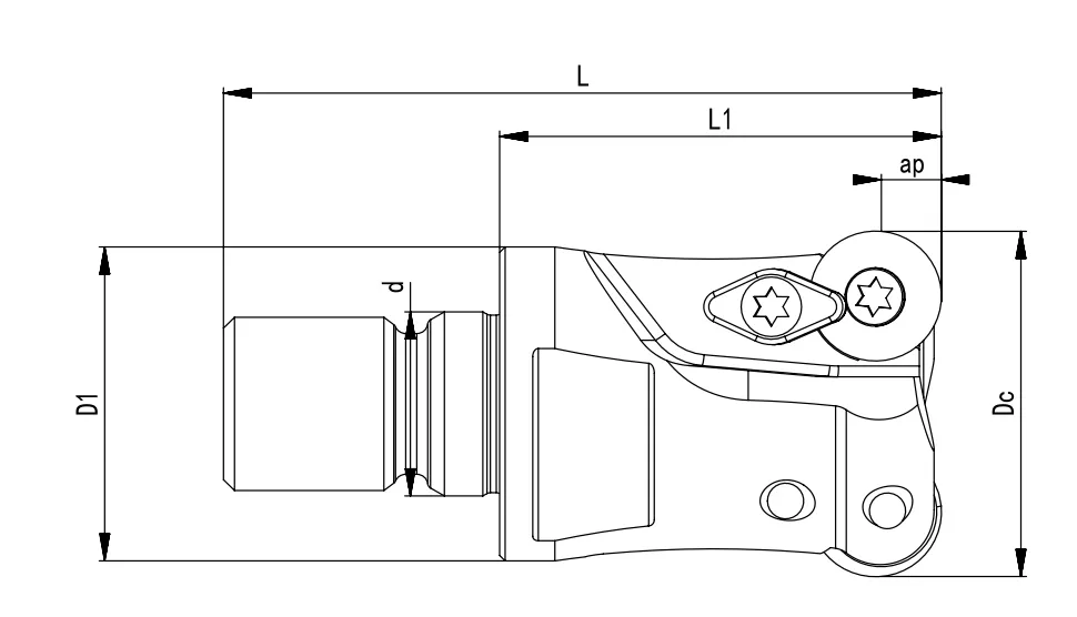 SPECIFICATION OF SCREW-IN MILLING CUTTER, ROUND INSERTS RP1204 - 翻译中...