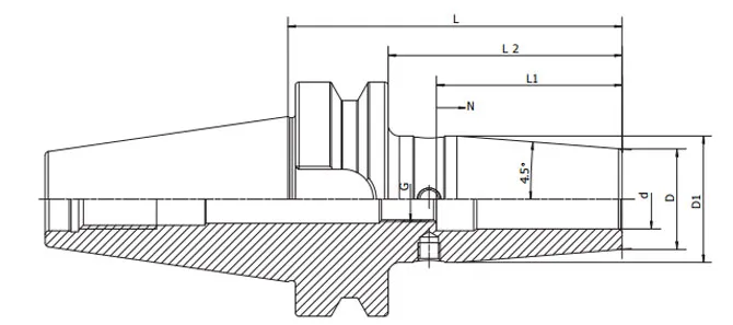 SPEZIFIKATION DES BBT-SCHRUMPFSPANNERS 4,5°