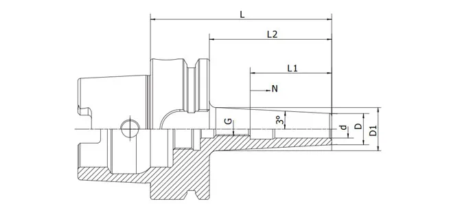 SPEZIFIKATION DES HSK-A SLIM SHRINK FIT SPÜLMASCHINEN 3°