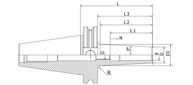 SPEZIFIKATION DES SK SHRINK FIT CHUCK 3°