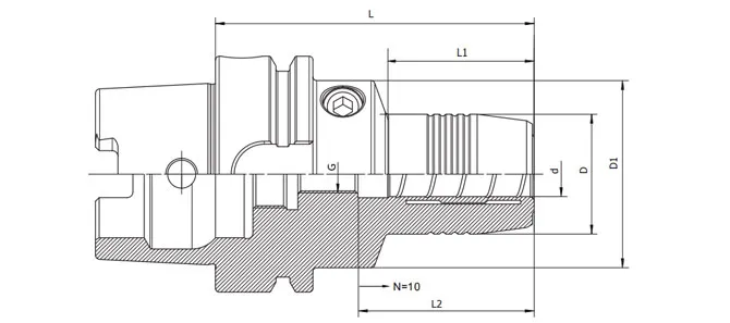 Spezifikation des HSK-A Hydraulikfutters, Standard