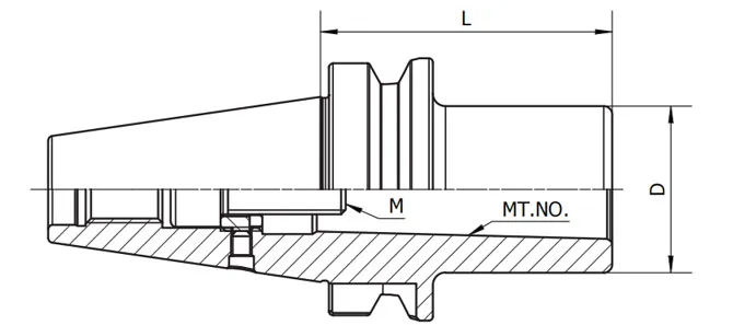 Spezifikation eines Morsekonusadapters mit Zugstange
