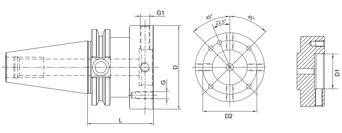 Spezifikation des ANSI B5.50-Rundum-einstellbaren Flanschadapters