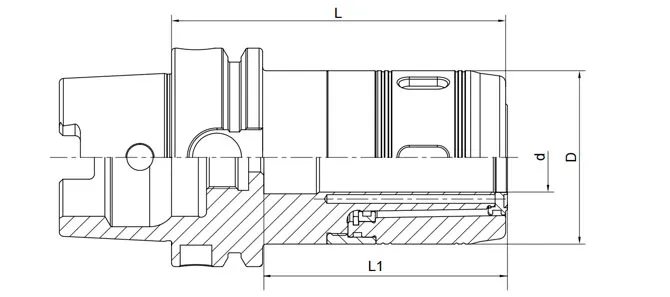 Spezifikation des DIN 69893 HSK-A Kraftspannfutters