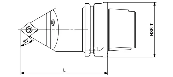 Spezifikation des HSK-T Drehwerkzeugs SCMCN 50°/80°/50°