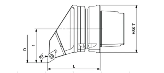 Spezifikation des HSK-T Drehwerkzeugs SDUCR | SDUCL 93°/55°