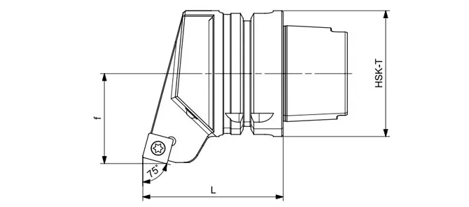 Spezifikation des HSK-T Drehwerkzeugs SSBCR | SSBCL 75°/90°