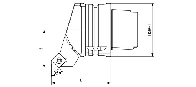 Spezifikation des HSK-T Drehwerkzeugs SSSCR | SSSCL 45°/90°