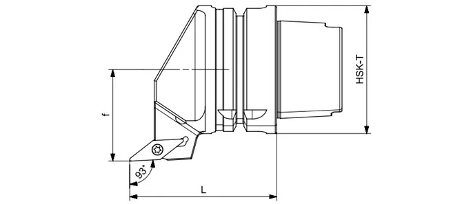 Spezifikation des HSK-T Drehwerkzeugs SVJBR | SVJBL | SVJCR | SVJCL 93°/35°