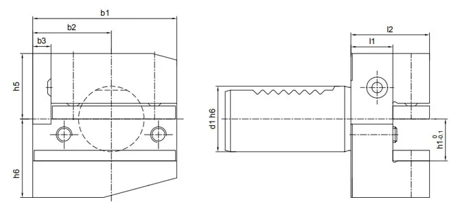 SPEZIFIKATION DES RADIALHALTERS FORM B2 LINKS, KURZ