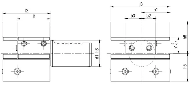 SPEZIFIKATION EINES RECHTECKIGEN HALTERS MIT MEHREREN SITZEN FORM D2 INVERTIERT
